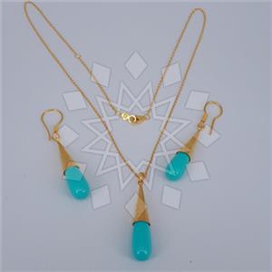 925 Sterling Silver Geometric Earrings Necklace Sets