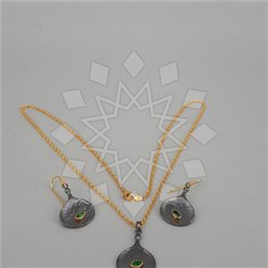 925 Sterling Silver Geometric Earrings Necklace Sets