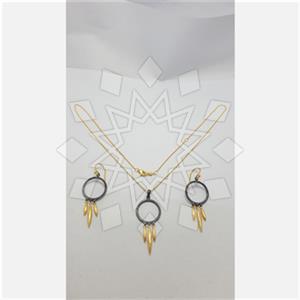 925 Sterling Silver Geometric Earrings Necklace Sets