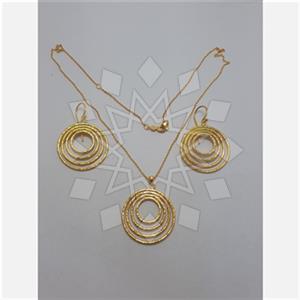 925 Sterling Silver Geometric Earrings Necklace Sets