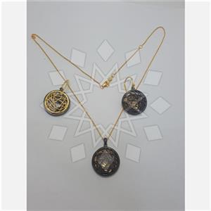 925 Sterling Silver Geometric Earrings Necklace Sets