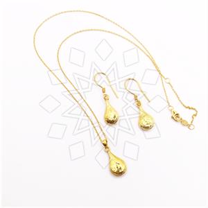 925 Sterling Silver Geometric Earrings Necklace Sets
