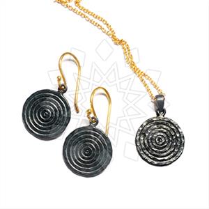 925 Sterling Silver Geometric Earrings Necklace Sets