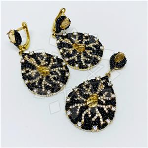 925 Sterling Silver Geometric Earrings Pendant Sets