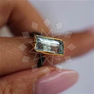 925 Sterling Silver Geometric Gemstone Rings