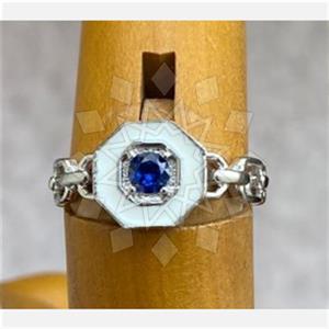 925 Sterling Silver Geometric Gemstone Rings