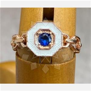 925 Sterling Silver Geometric Gemstone Rings