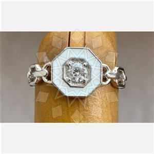 925 Sterling Silver Geometric Gemstone Rings