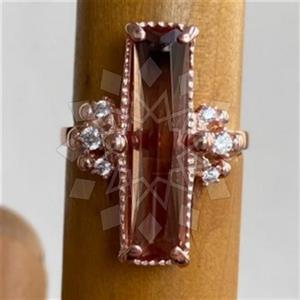 925 Sterling Silver Geometric Gemstone Rings