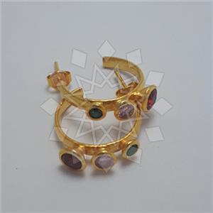 925 Sterling Silver Geometric Hoop Earrings