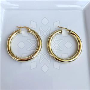 925 Sterling Silver Geometric Hoop Earrings