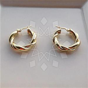 925 Sterling Silver Geometric Hoop Earrings