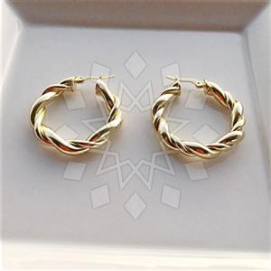 925 Sterling Silver Geometric Hoop Earrings
