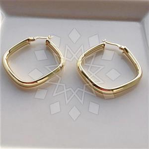 925 Sterling Silver Geometric Hoop Earrings