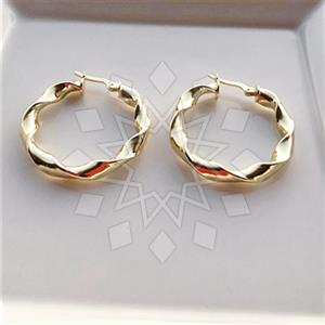 925 Sterling Silver Geometric Hoop Earrings