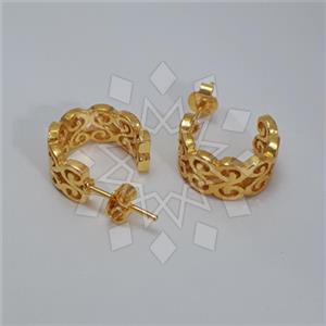 925 Sterling Silver Geometric Hoop Earrings