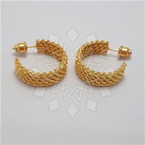 925 Sterling Silver Geometric Hoop Earrings