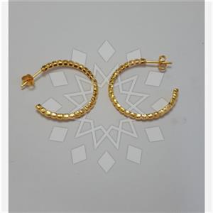 925 Sterling Silver Geometric Hoop Earrings