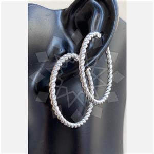 925 Sterling Silver Geometric Hoop Earrings