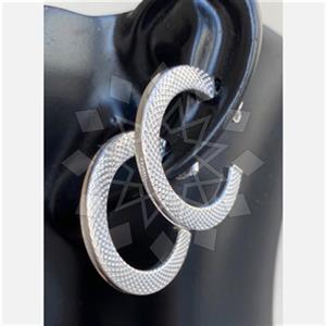 925 Sterling Silver Geometric Hoop Earrings