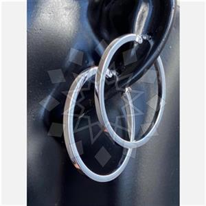 925 Sterling Silver Geometric Hoop Earrings