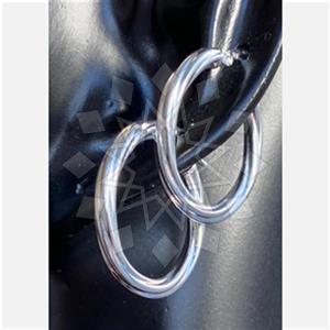 925 Sterling Silver Geometric Hoop Earrings