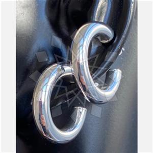 925 Sterling Silver Geometric Hoop Earrings