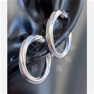 925 Sterling Silver Geometric Hoop Earrings