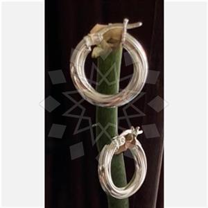 925 Sterling Silver Geometric Hoop Earrings