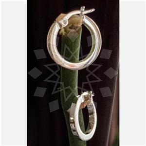 925 Sterling Silver Geometric Hoop Earrings