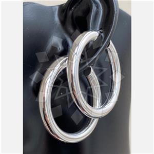 925 Sterling Silver Geometric Hoop Earrings