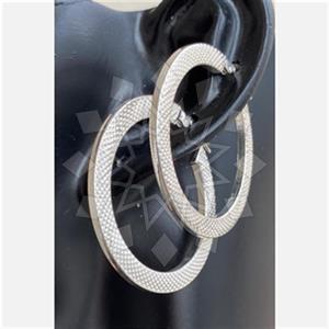 925 Sterling Silver Geometric Hoop Earrings