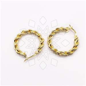 925 Sterling Silver Geometric Hoop Earrings