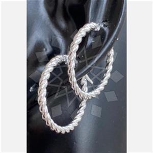 925 Sterling Silver Geometric Hoop Earrings