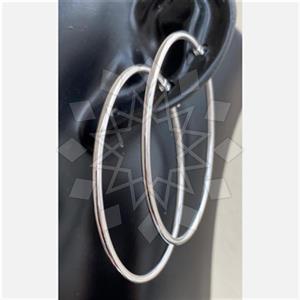 925 Sterling Silver Geometric Hoop Earrings
