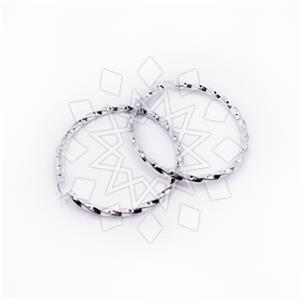 925 Sterling Silver Geometric Hoop Earrings