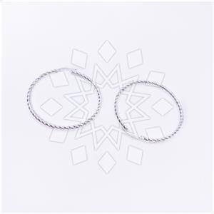 925 Sterling Silver Geometric Hoop Earrings