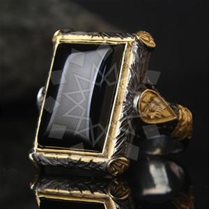 925 Sterling Silver Geometric Mens Ring