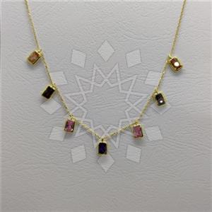 925 Sterling Silver Geometric Minimal Dainty Beaded Necklace