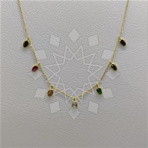 925 Sterling Silver Geometric Minimal Dainty Beaded Necklace