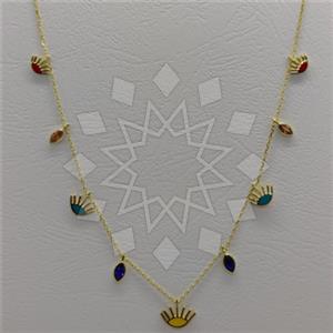 925 Sterling Silver Geometric Minimal Dainty Beaded Necklace