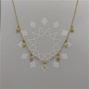 925 Sterling Silver Geometric Minimal Dainty Beaded Necklace