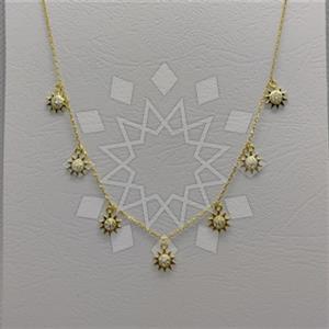 925 Sterling Silver Geometric Minimal Dainty Beaded Necklace