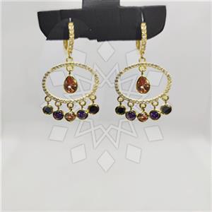 925 Sterling Silver Geometric Minimal Dainty Multi Drop Earrings