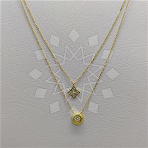 925 Sterling Silver Geometric Minimal Dainty Multi Strand Necklace