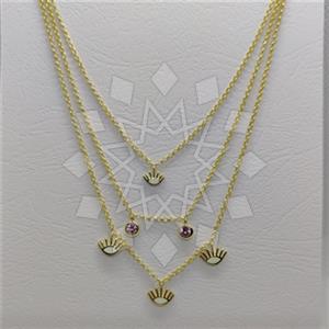 925 Sterling Silver Geometric Minimal Dainty Multi Strand Necklace