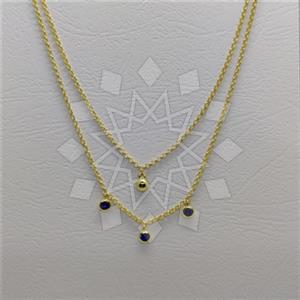 925 Sterling Silver Geometric Minimal Dainty Multi Strand Necklace