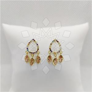 925 Sterling Silver Geometric Minimal Dainty Triple Drop Earrings