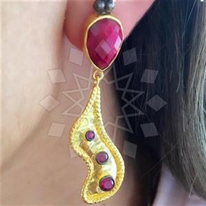 925 Sterling Silver Geometric Multi Drop Earrings