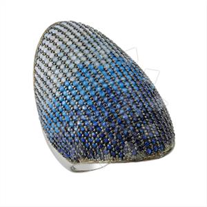 925 Sterling Silver Geometric Multi Gemstone Rings